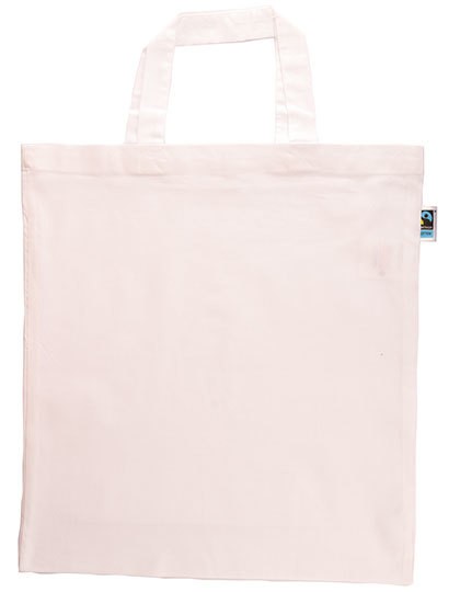 Baumwolltasche Fairtrade, kurze Henkel