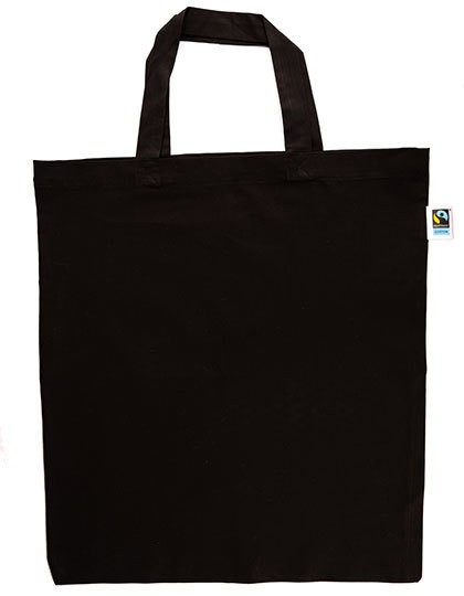 Baumwolltasche Fairtrade, kurze Henkel