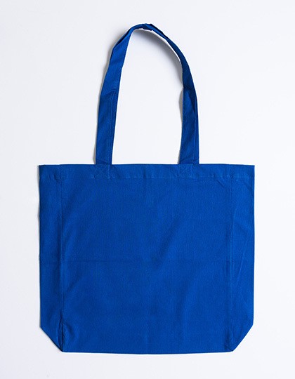 Baumwolltasche mit Seitenfalte (Lange Henkel)