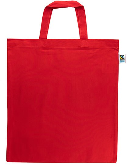 Baumwolltasche Fairtrade, kurze Henkel